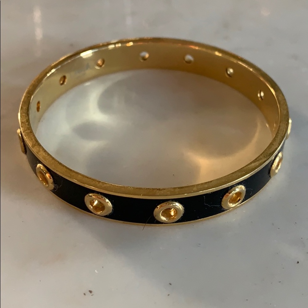 Black and gold coach bangle bracelet